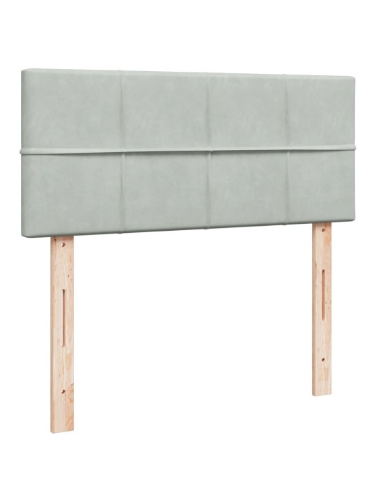 Box spring postel s matrací světle šedá 120x190 cm samet