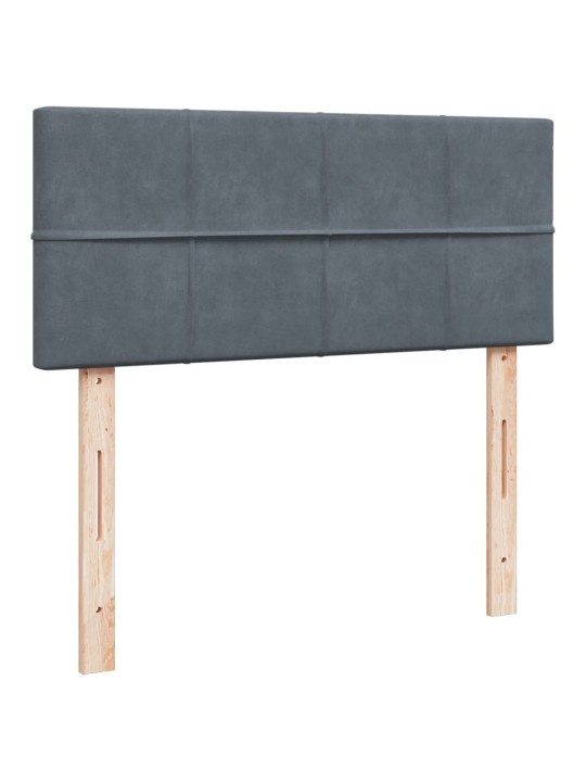 Box spring postel s matrací tmavě šedý 120x190 cm samet