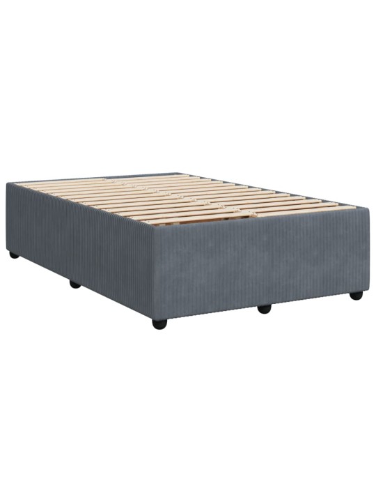 Box spring postel s matrací tmavě šedý 120x190 cm samet