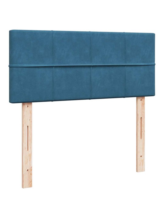 Box spring postel s matrací modrá 120 x 190 cm samet