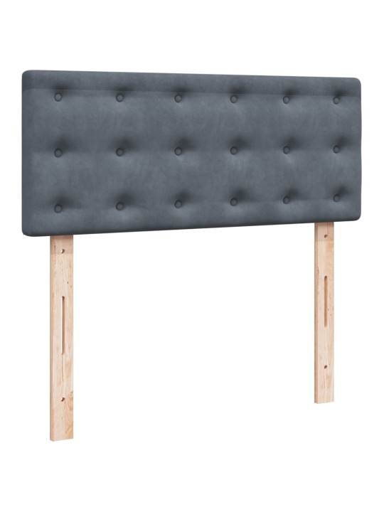 Box spring postel s matrací tmavě šedý 120x190 cm samet