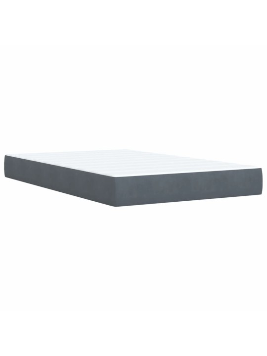 Box spring postel s matrací tmavě šedý 120x190 cm samet
