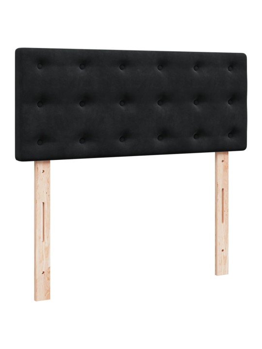Box spring postel s matrací černá 120 x 190 cm samet