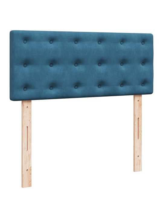 Box spring postel s matrací modrá 120 x 190 cm samet