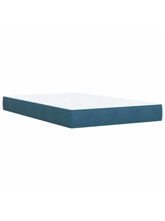 Box spring postel s matrací modrá 120 x 190 cm samet