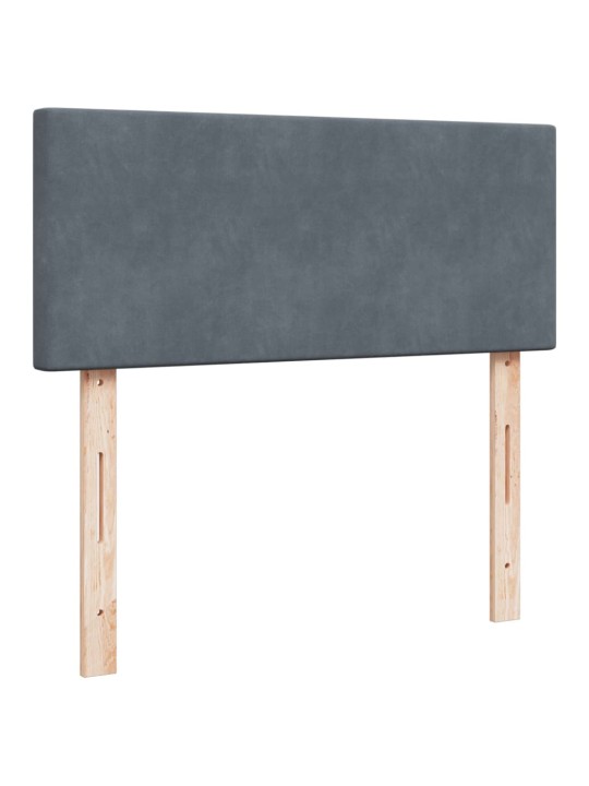 Box spring postel s matrací tmavě šedá 120 x 200 cm samet
