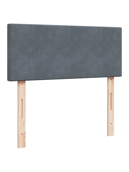 Box spring postel s matrací tmavě šedá 120 x 200 cm samet