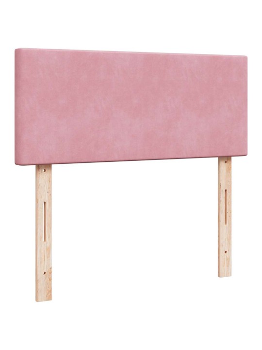 Box spring postel s matrací růžová 120 x 200 cm samet