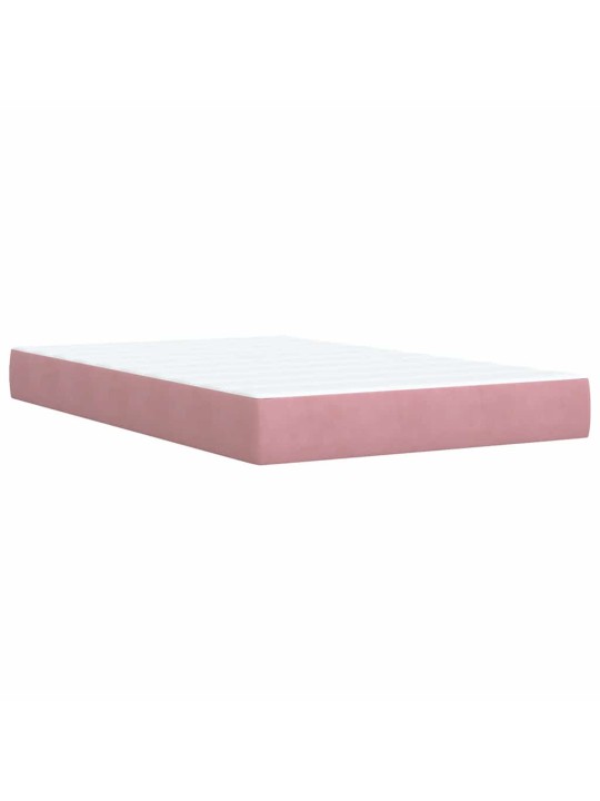 Box spring postel s matrací růžová 120 x 200 cm samet