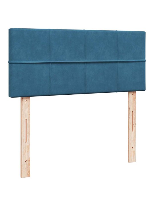 Box spring postel s matrací modrá 120 x 200 cm samet