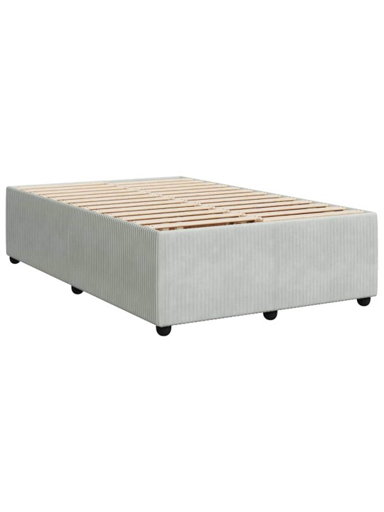 Box spring postel s matrací světle šedá 120 x 200 cm samet