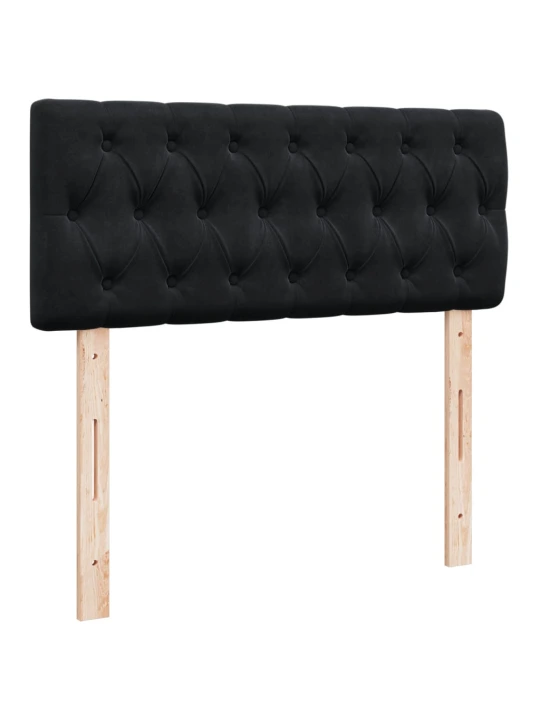 Box spring postel s matrací černá 120 x 200 cm samet