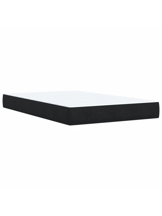 Box spring postel s matrací černá 120 x 200 cm samet