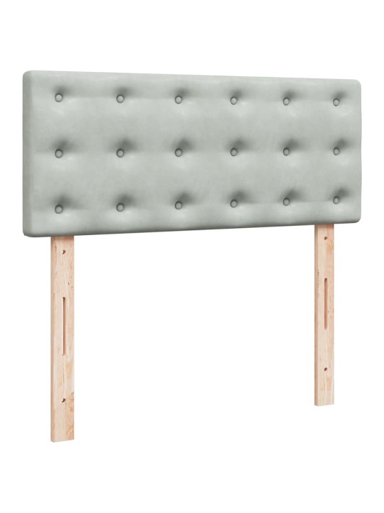 Box spring postel s matrací světle šedá 120 x 200 cm samet