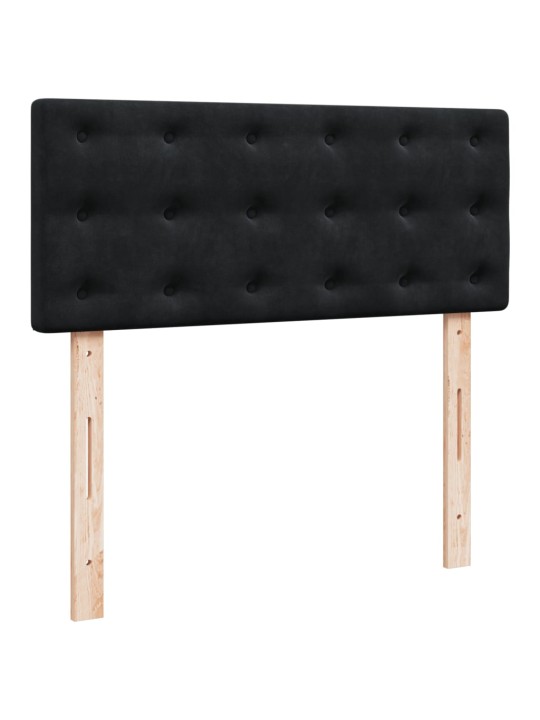 Box spring postel s matrací černá 120 x 200 cm samet
