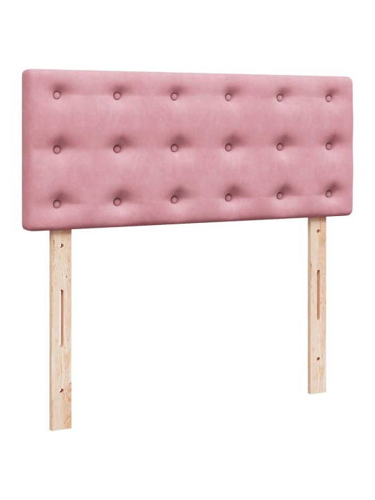 Box spring postel s matrací růžová 120 x 200 cm samet