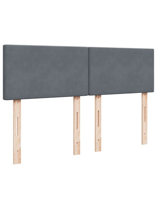 Box spring postel s matrací tmavě šedý 140 x 190 cm samet