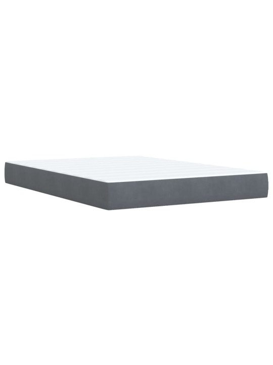 Box spring postel s matrací tmavě šedý 140 x 190 cm samet