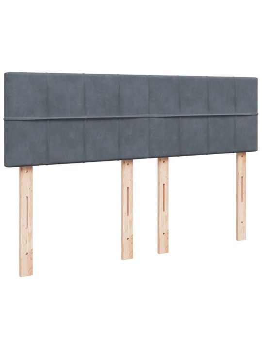 Box spring postel s matrací tmavě šedý 140 x 190 cm samet