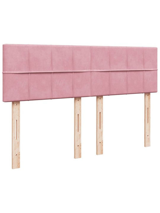 Box spring postel s matrací růžová 140x190 cm samet