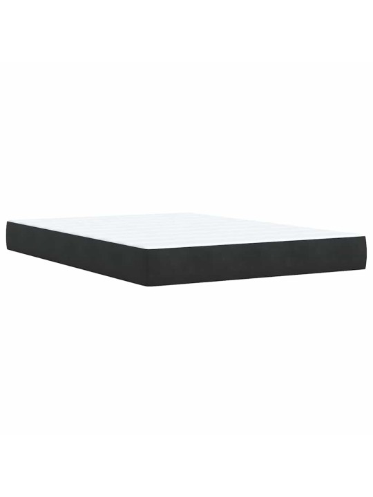 Box spring postel s matrací černá 140 x 190 cm samet