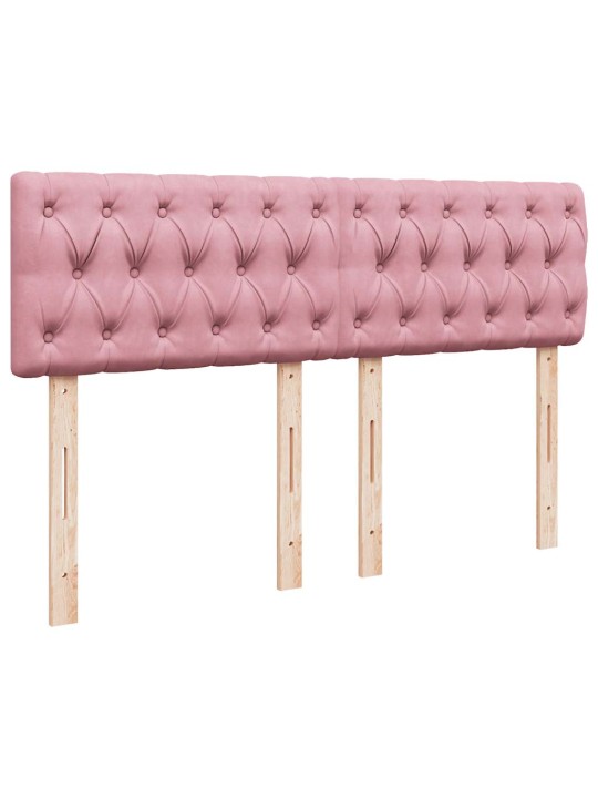 Box spring postel s matrací růžová 140x190 cm samet