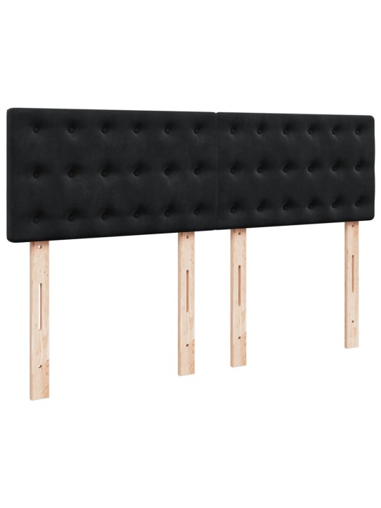Box spring postel s matrací černá 140 x 190 cm samet
