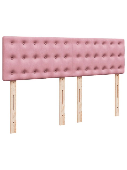 Box spring postel s matrací růžová 140x190 cm samet