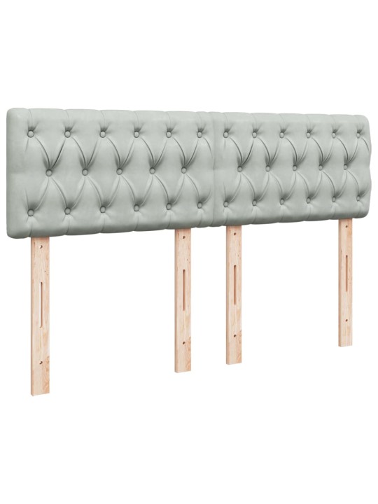 Box spring postel s matrací světle šedá 140x200 cm samet