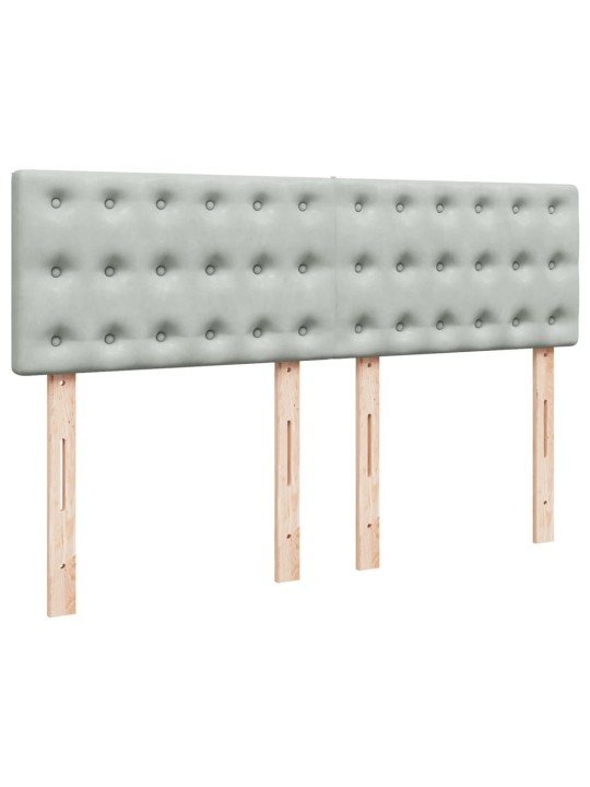 Box spring postel s matrací světle šedá 140x200 cm samet