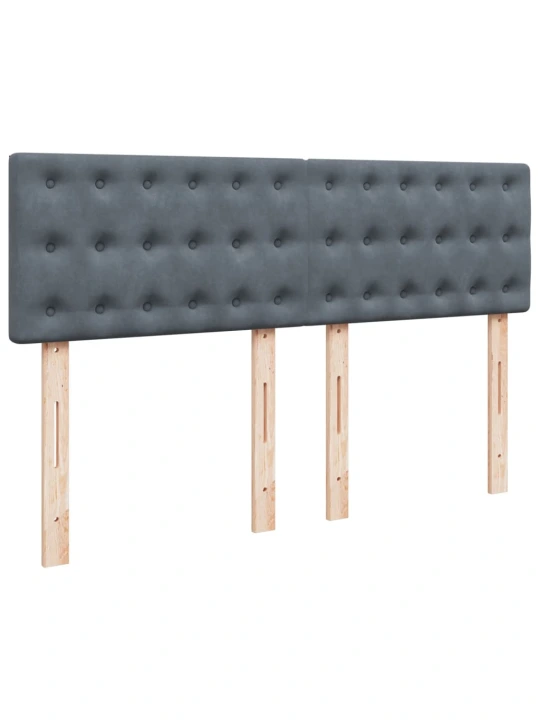 Box spring postel s matrací tmavě šedá 140x200 cm samet