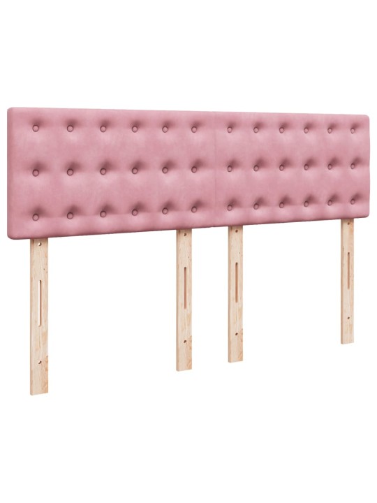 Box spring postel s matrací růžová 140x200 cm samet