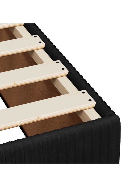 Box spring postel s matrací černá 160x200 cm samet