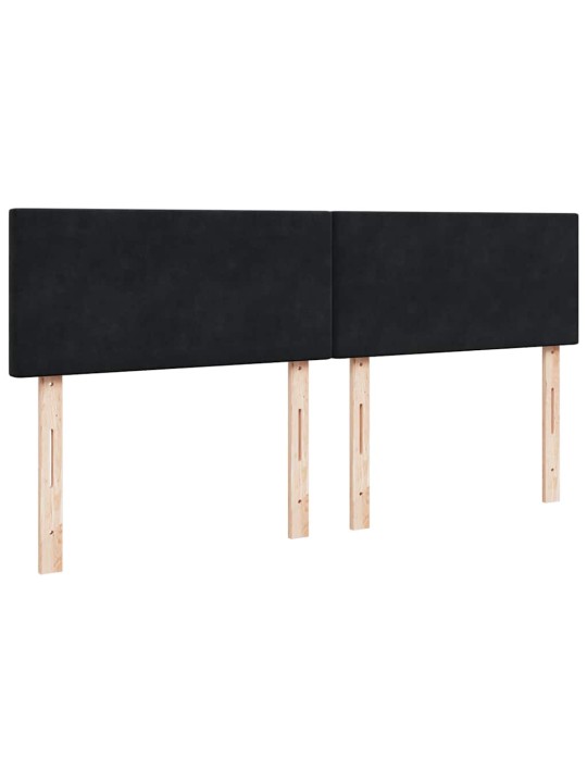 Box spring postel s matrací černá 180x200 cm samet