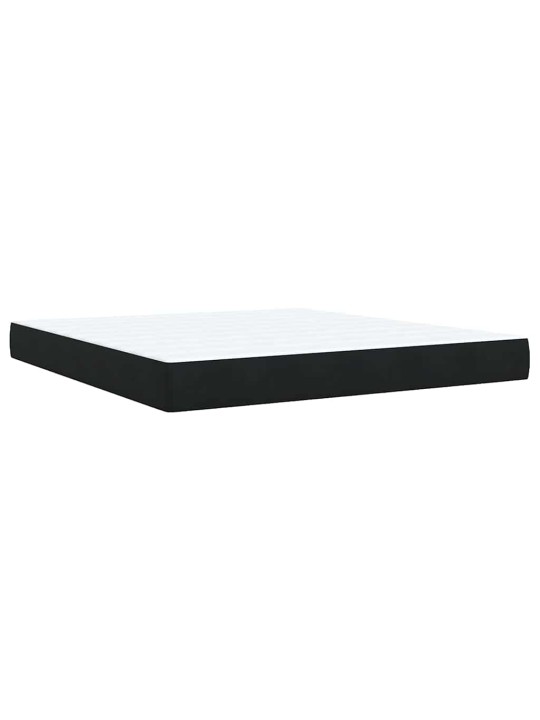 Box spring postel s matrací černá 180x200 cm samet