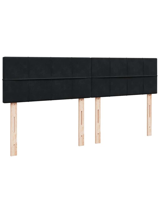 Box spring postel s matrací černá 180x200 cm samet