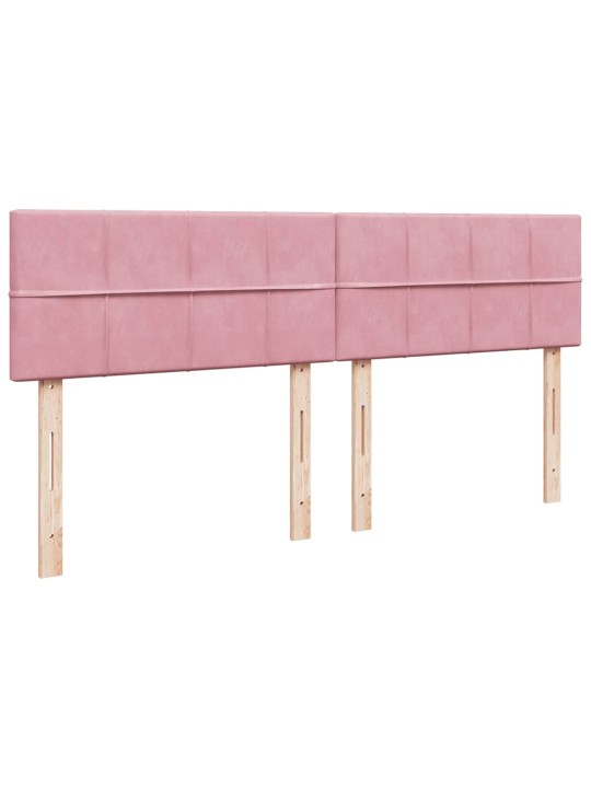 Box spring postel s matrací růžová 180x200 cm samet
