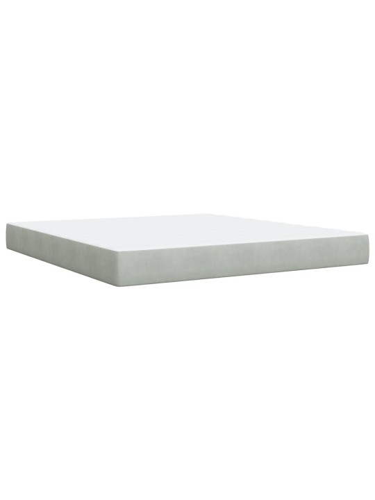 Box spring postel s matrací světle šedá 180x200 cm samet