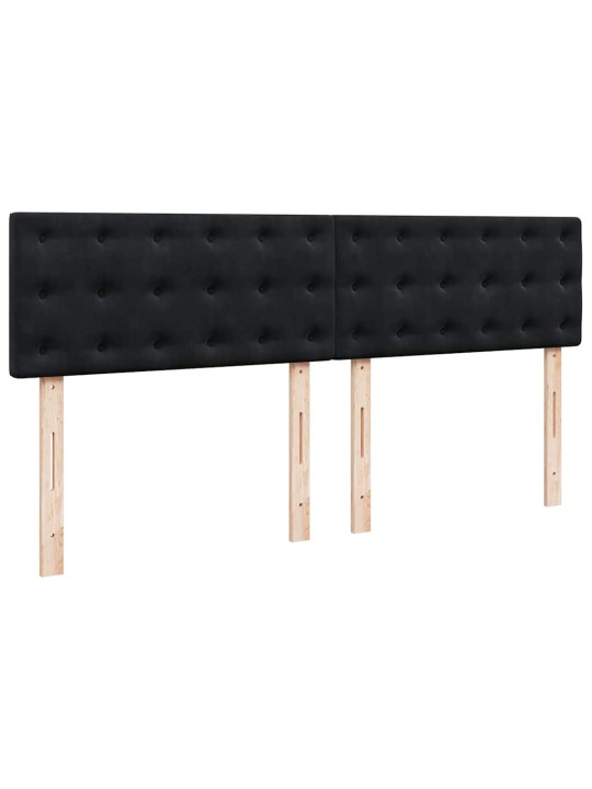 Box spring postel s matrací černá 180x200 cm samet