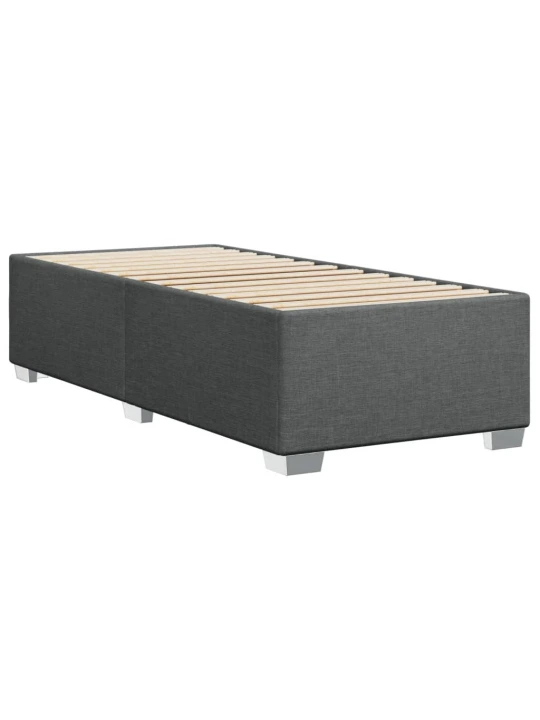 Box spring postel s matrací tmavě šedá 80 x 200 cm textil