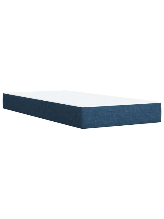 Box spring postel s matrací modrá 80x200 cm textil