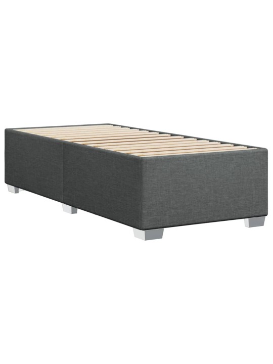 Box spring postel s matrací tmavě šedá 90x190 cm textil