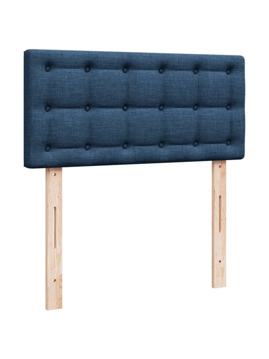 Box spring postel s matrací modrá 90x190 cm textil
