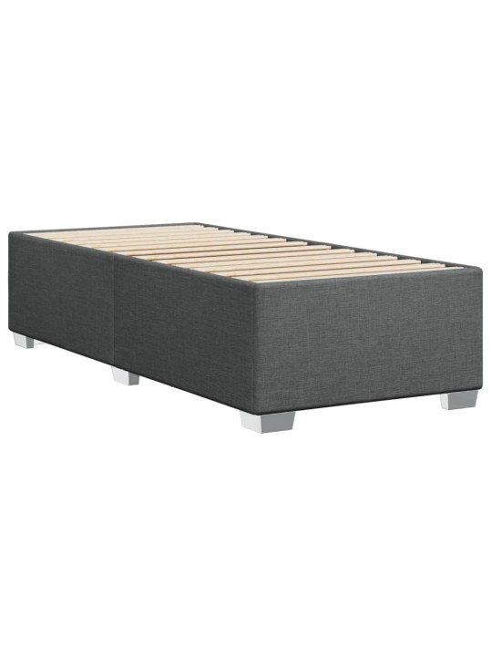 Box spring postel s matrací tmavě šedá 90x200 cm textil