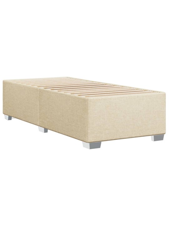 Box spring postel s matrací krémová 90x200 cm textil
