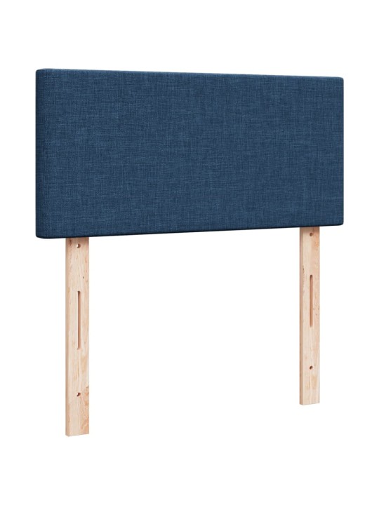 Box spring postel s matrací modrá 90x200 cm textil