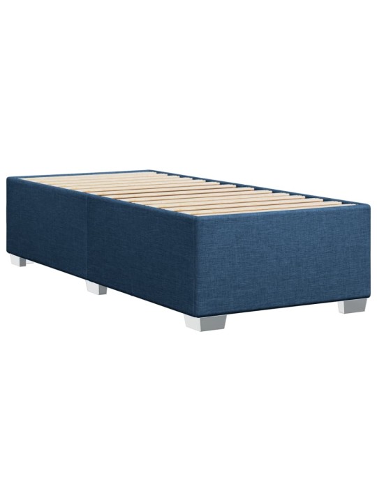 Box spring postel s matrací modrá 90x200 cm textil