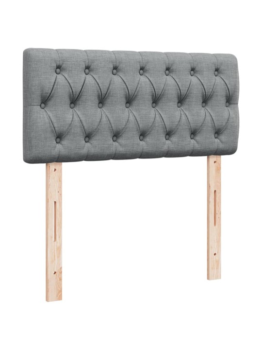 Box spring postel s matrací světle šedá 90x200 cm textil