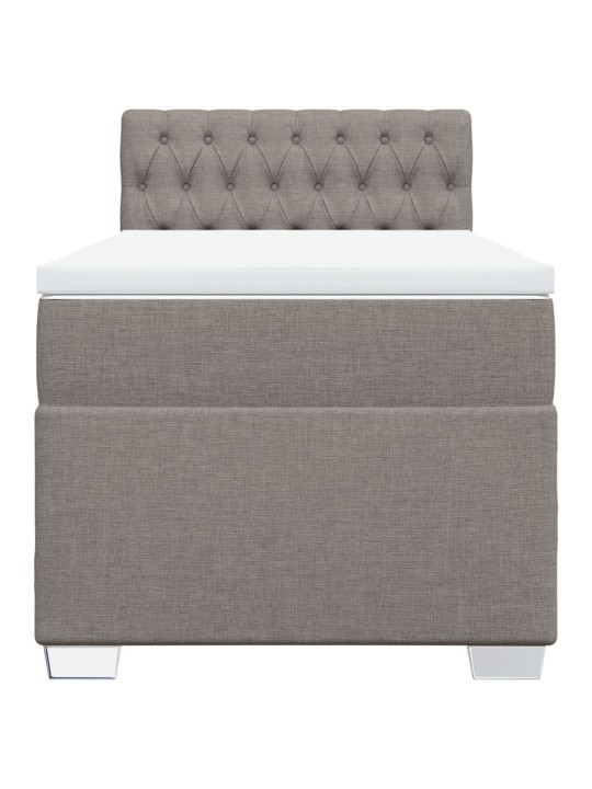 Box spring postel s matrací taupe 90x200 cm textil