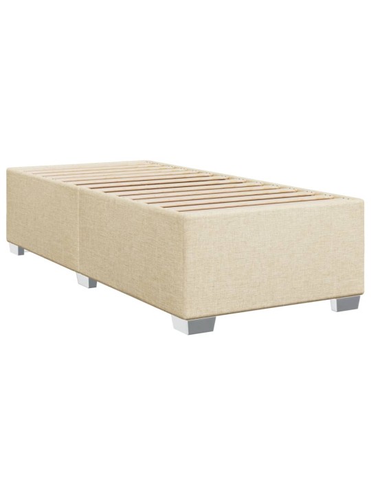 Box spring postel s matrací krémová 90x200 cm textil
